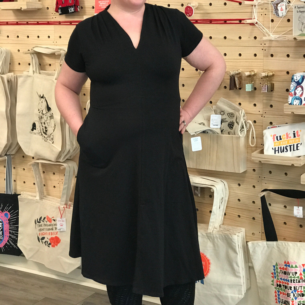 SALE Dress - Greta: Black (Nooworks)