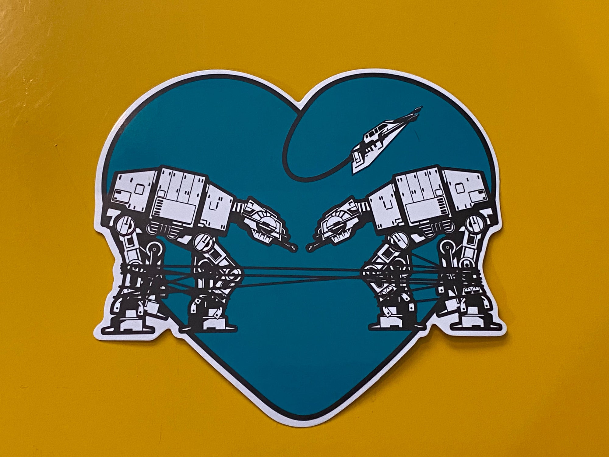 Die Cut Sticker - Love AT-AT First Sight - Blue