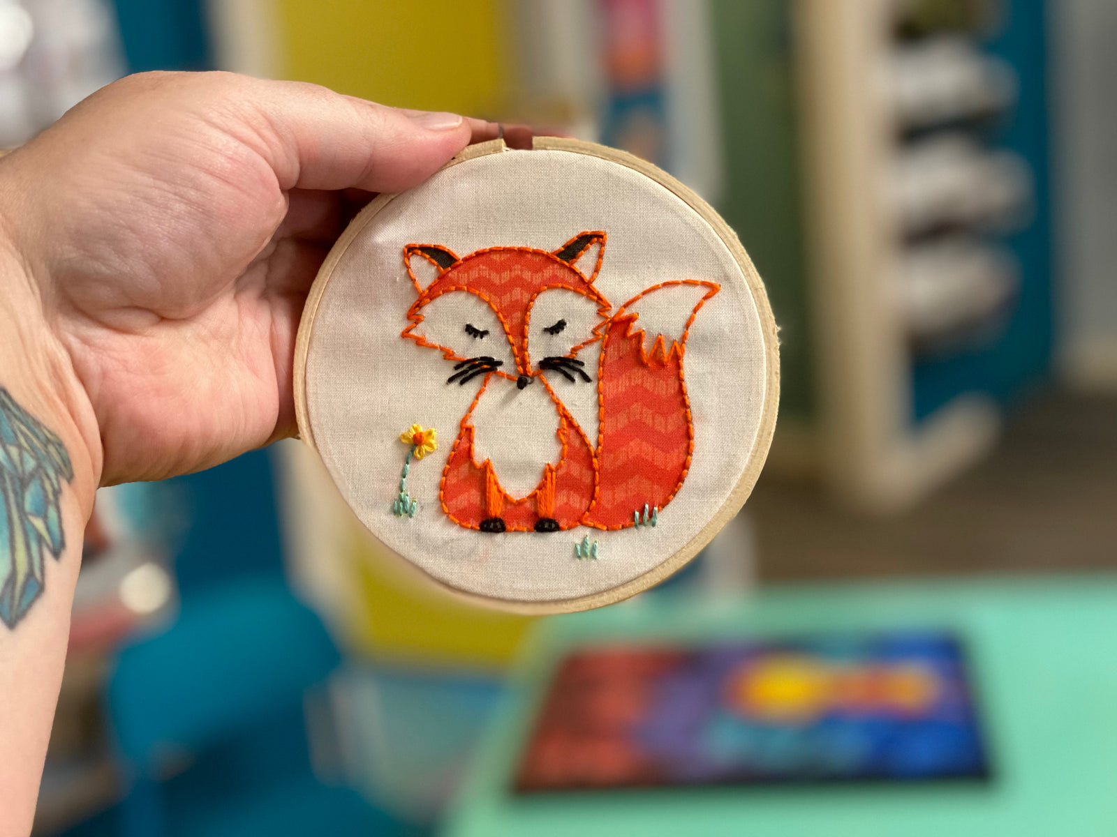 DIY Craft Kit: Fox Embroidery Kit
