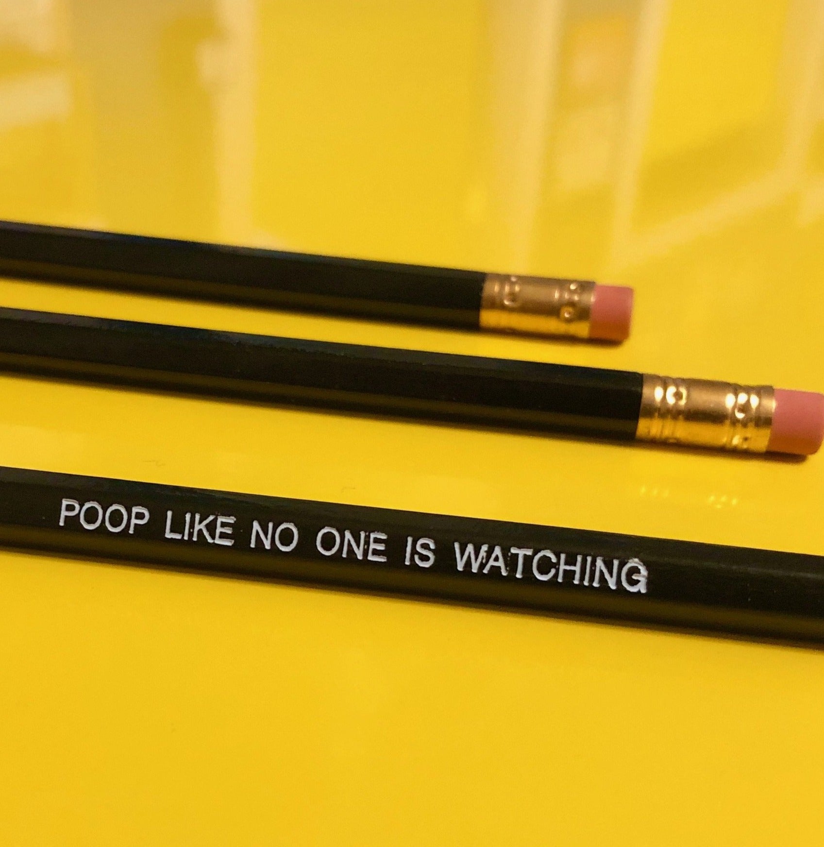 Pencil Three Pack - Poop Like No One Is Watching
