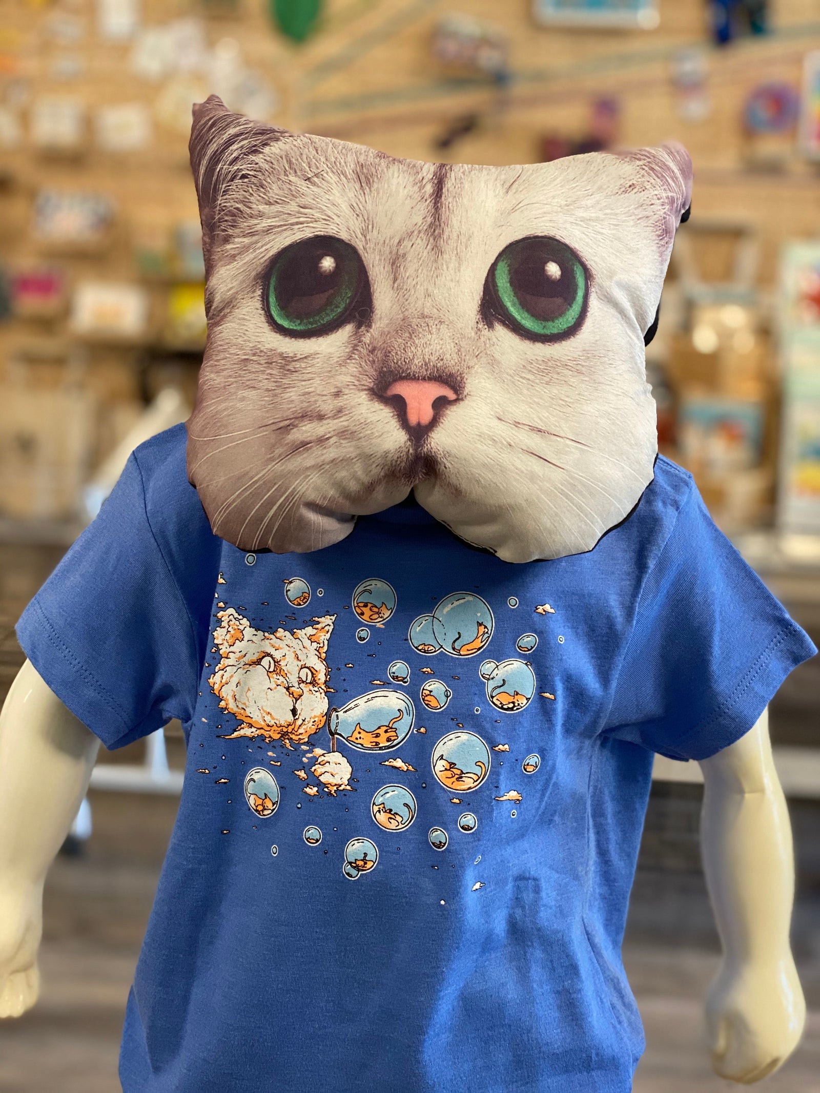 Toddler Shirt - Bubble Cat - Unisex Crew