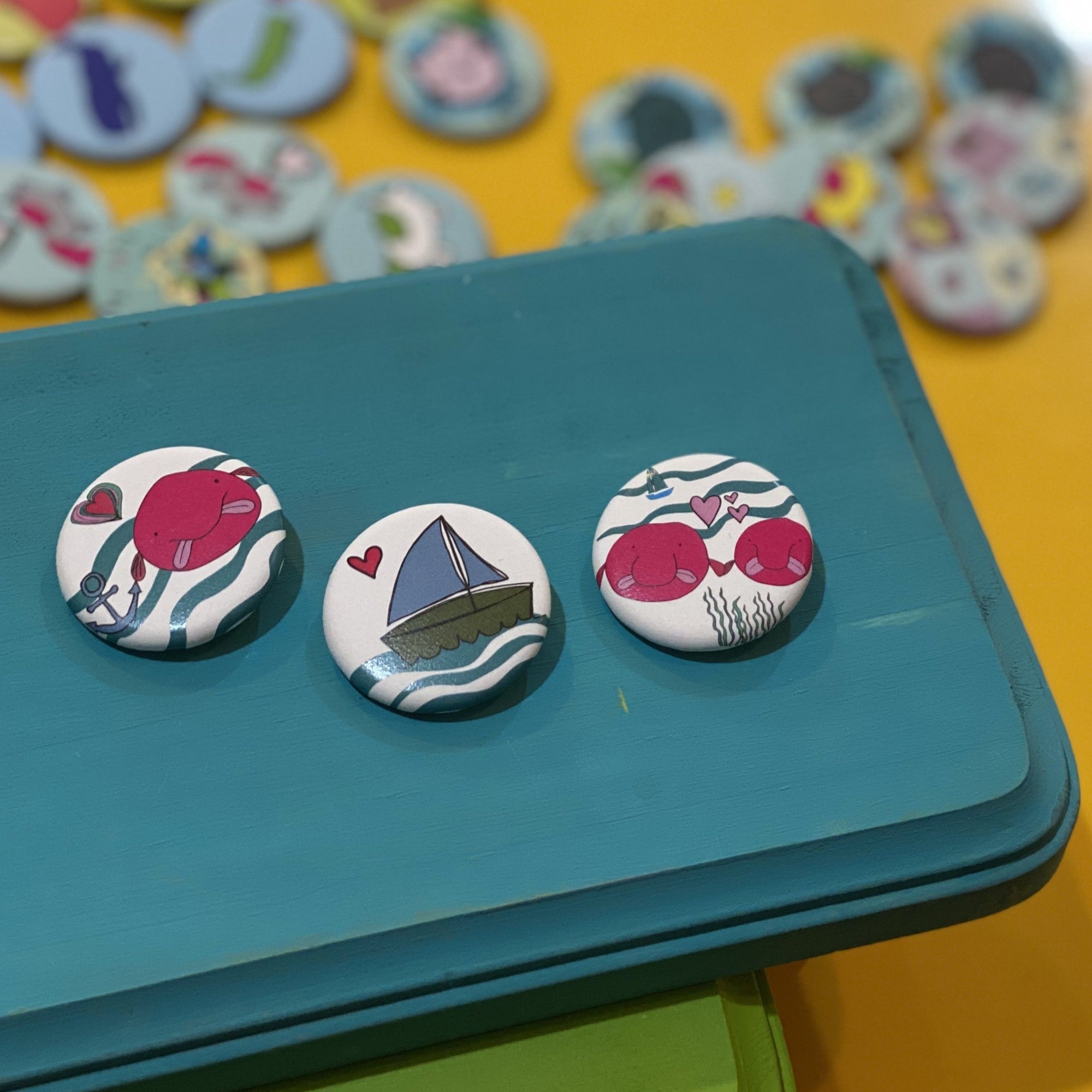 1.25" Button - Blob Fish (Three-Pack)