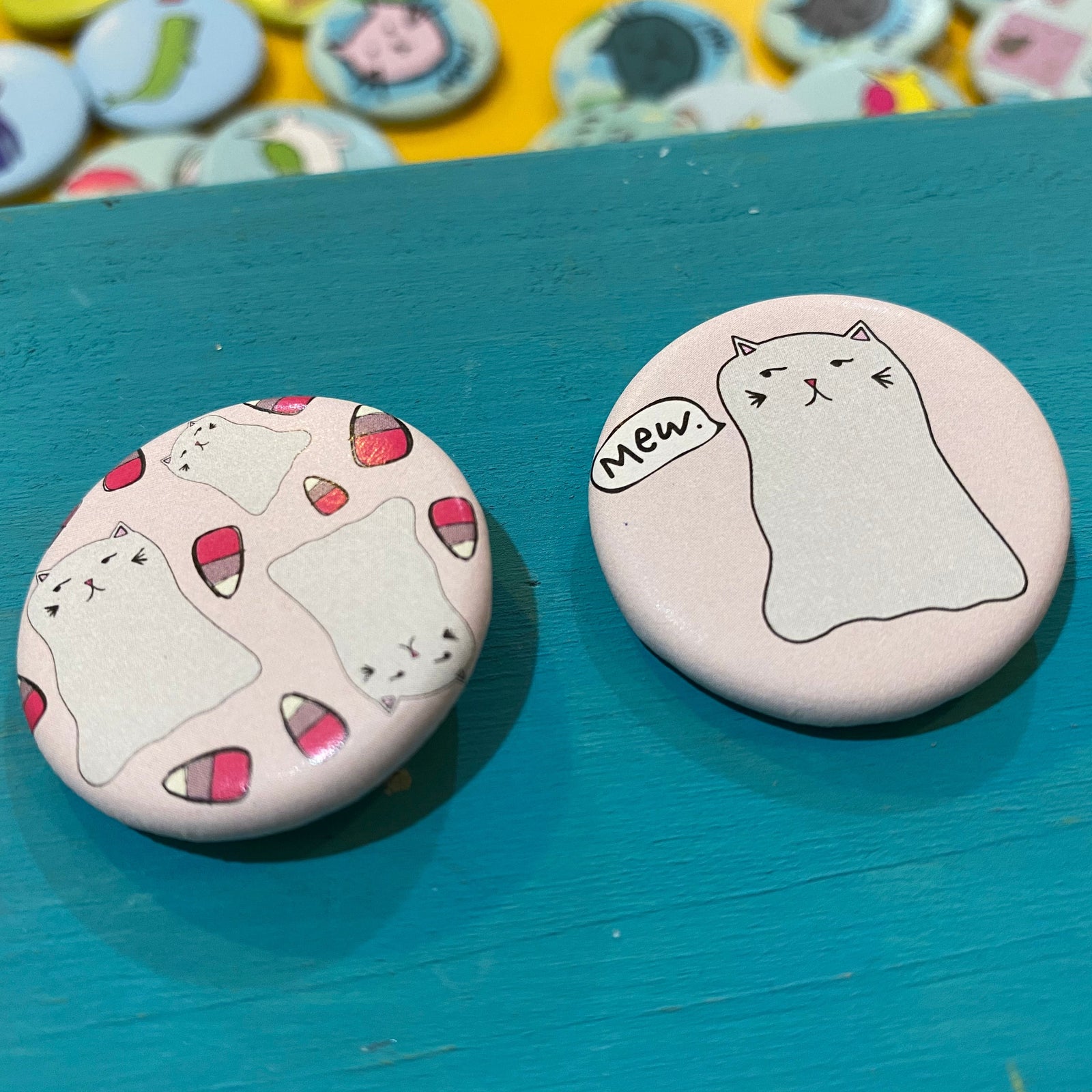 1.25" Button - Ghost Kitty (Three Pack)