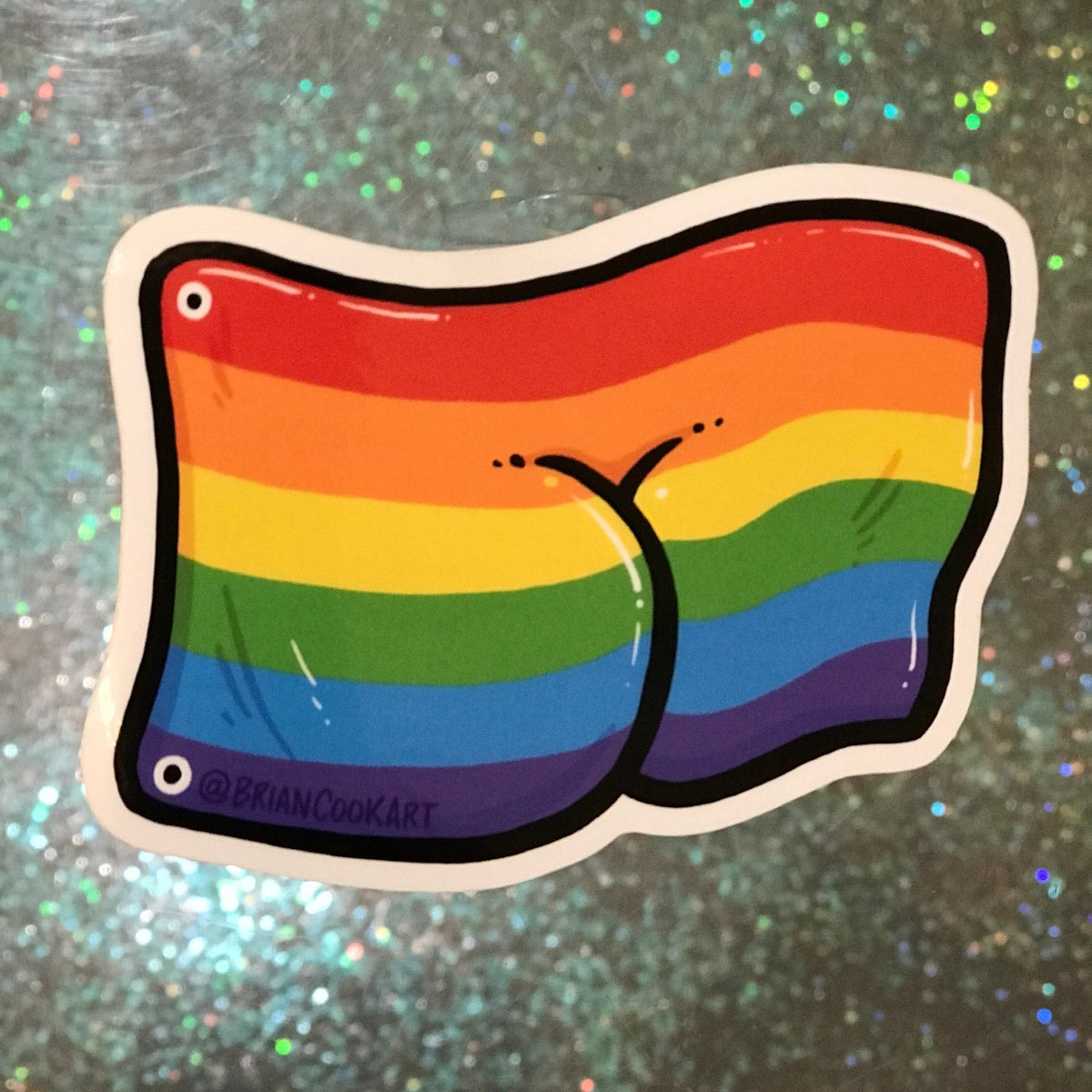 Sticker - Pride Flag Butt