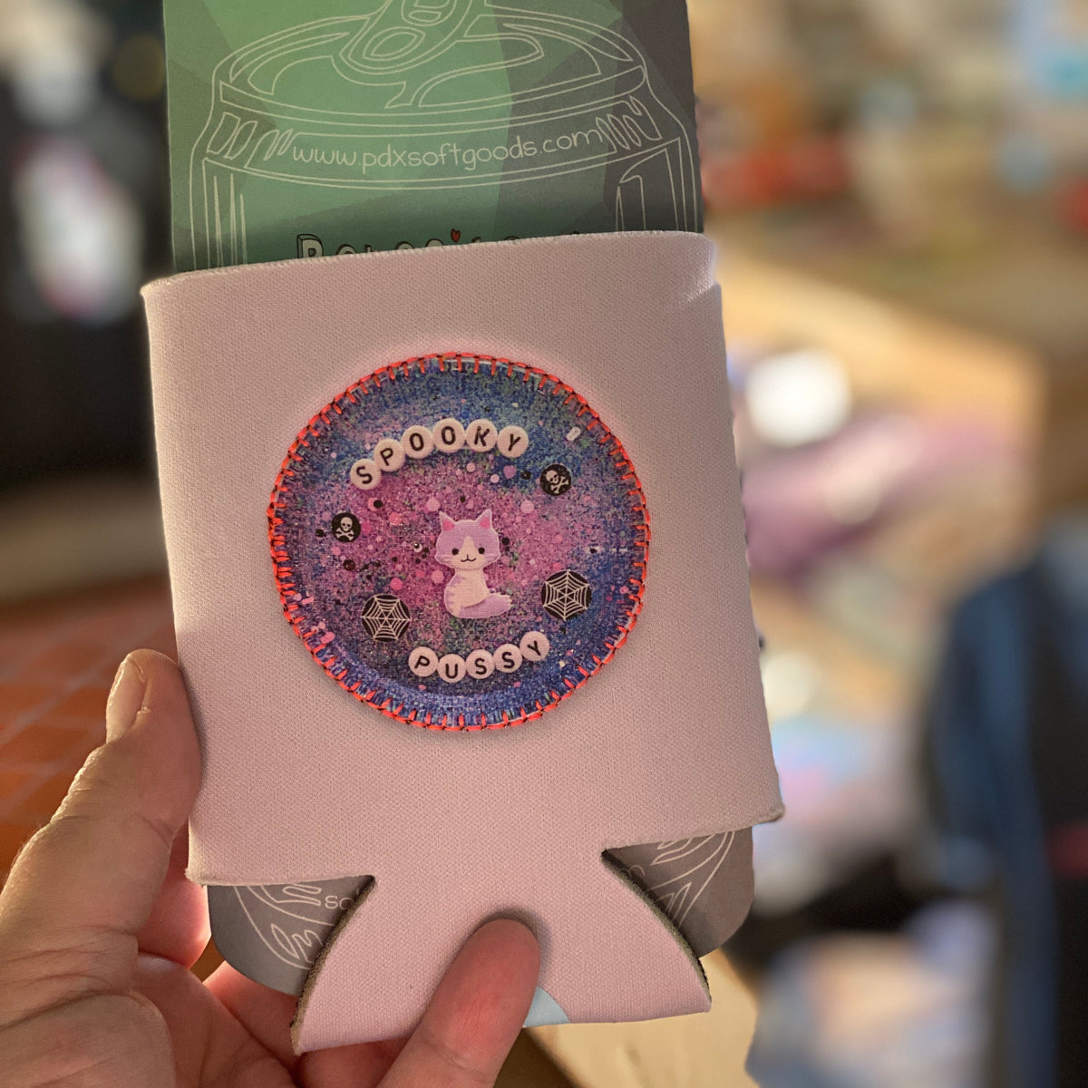 Drink Holder - Spooky Pussy - Lavender