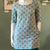 SALE Shirt: Fruit Picnic Print Pocket Tunic - Teal & Orange