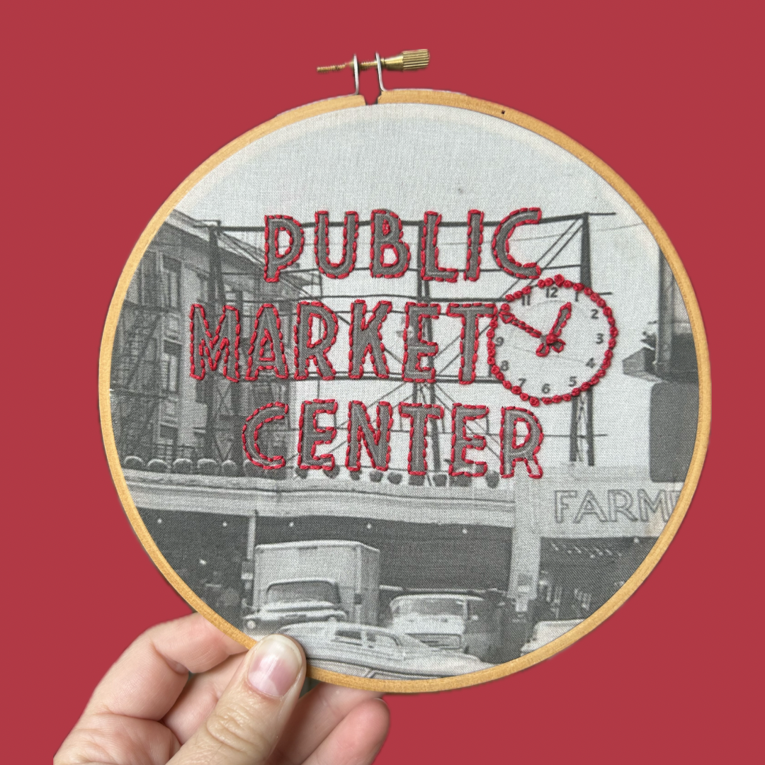 Embroidery Kit - Seattle Pike Place Market
