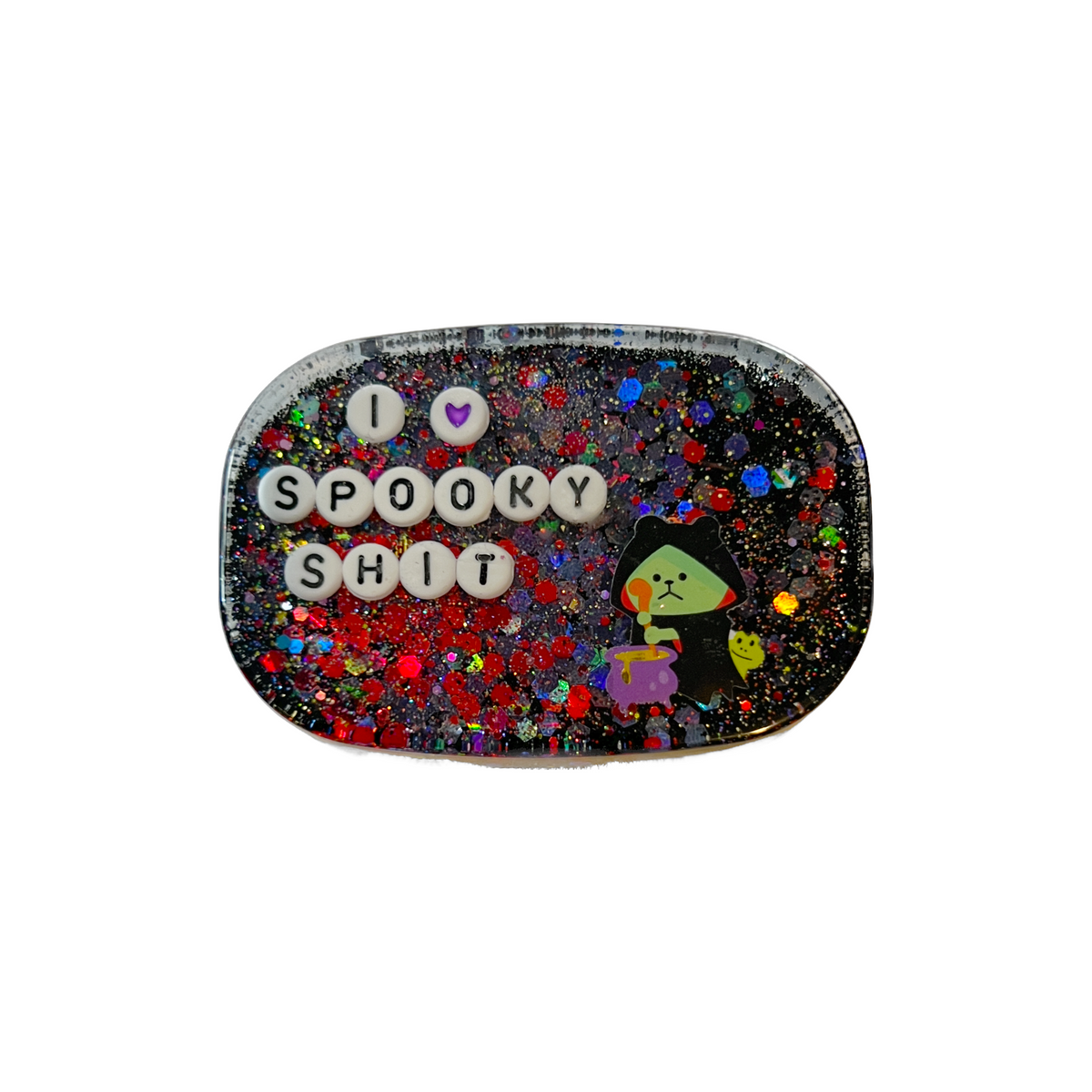 I Heart Spooky Shit - Small Shower Art - READY TO SHIP