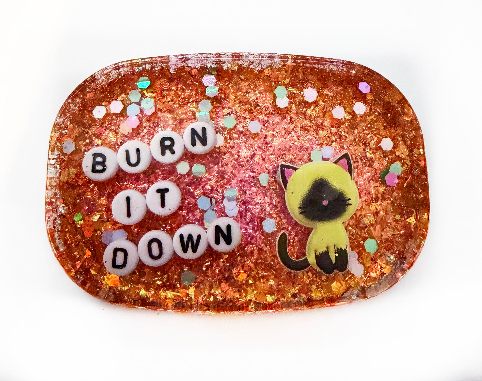 Burn It Down - Small Shower Art - READY TO SHIP