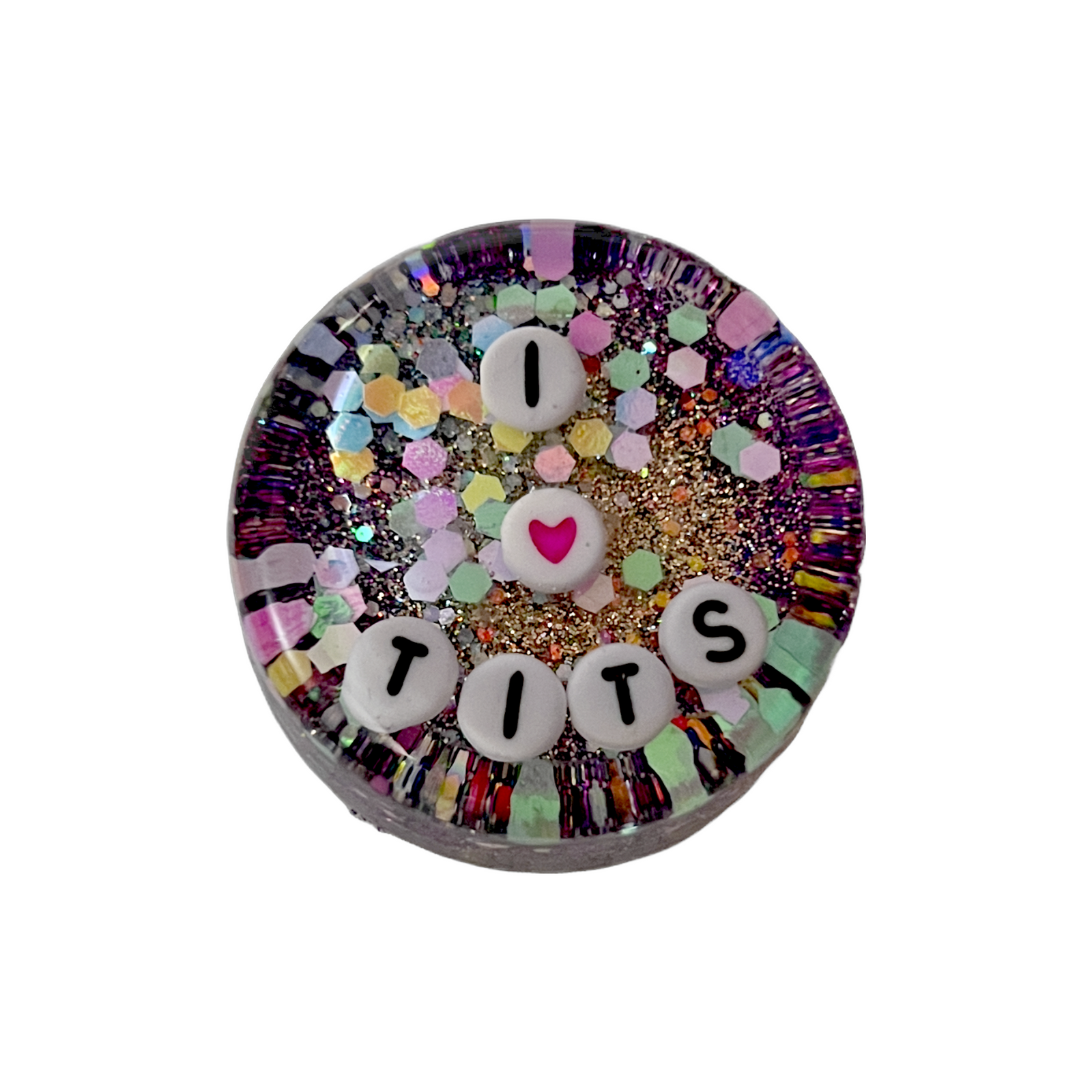 I Heart Tits - Shower Art - READY TO SHIP