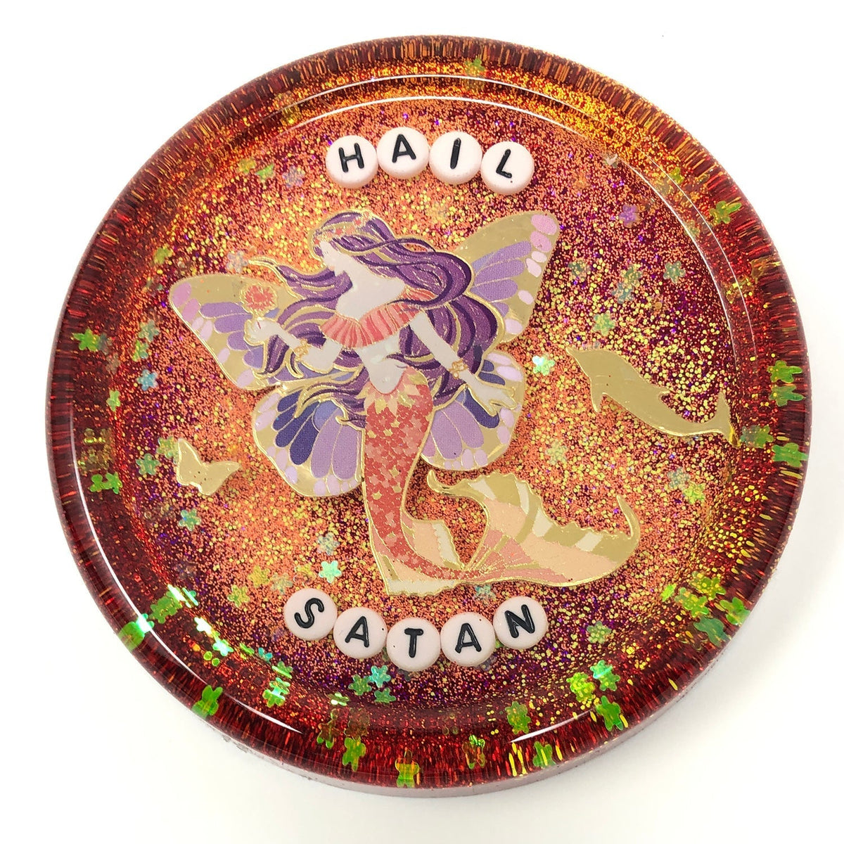 Hail Satan - Medium Shower Art - READY TO SHIP