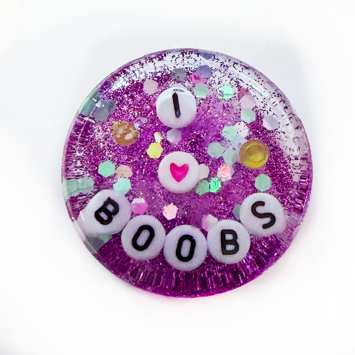 I Heart Boobs - Shower Art - READY TO SHIP