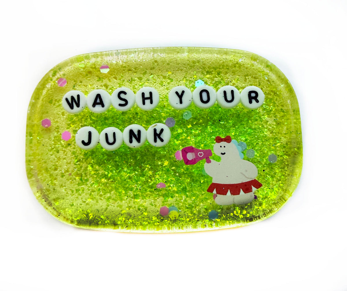 Wash Your Junk - Shower Art - READY TO SHIP