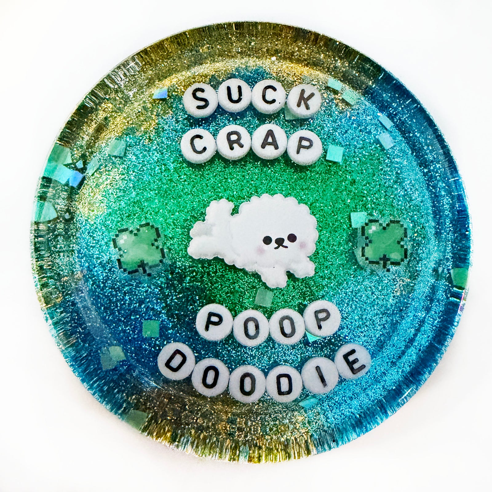 Suck Crap Poop Doodie - Shower Art - READY TO SHIP