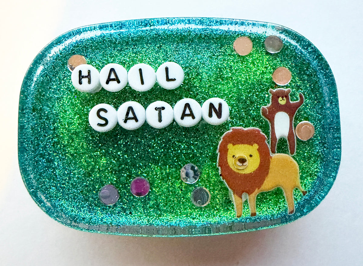 Hail Satan (Small) - Shower Art - READY TO SHIP