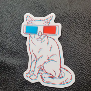 Sticker - Three-Dee Kittee