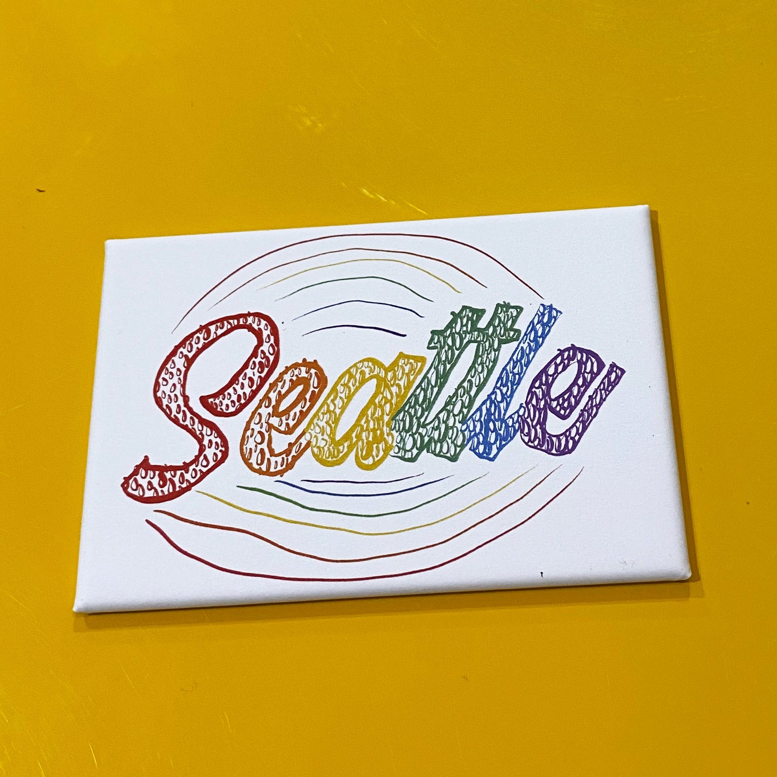 Magnet: 3x2 Inch - Seattle Raindrops