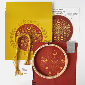 DIY - Embroidery - Golden Moth Kit