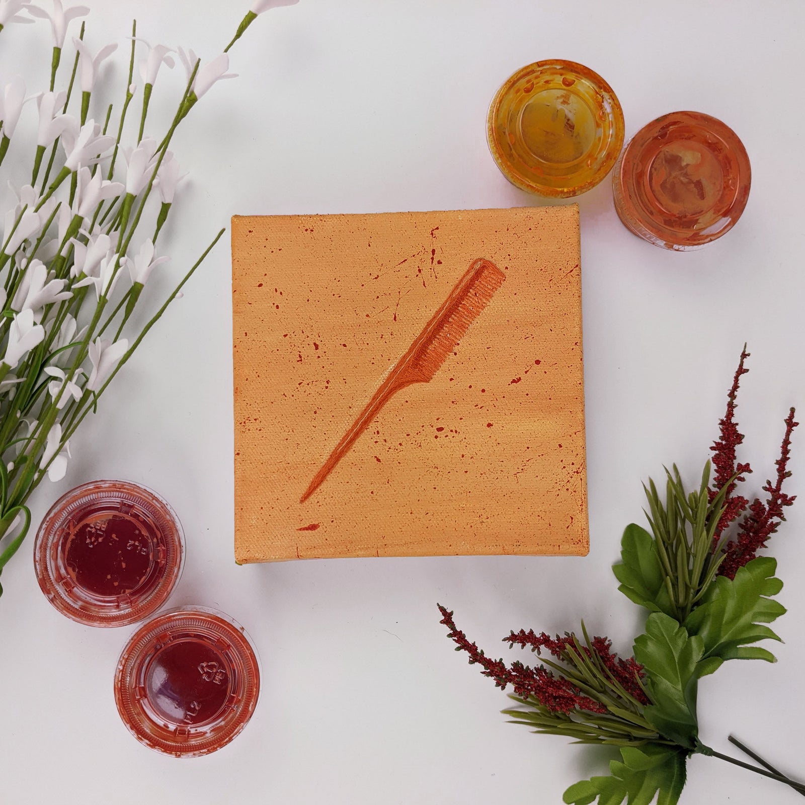 Original Art - Orange Tail Comb