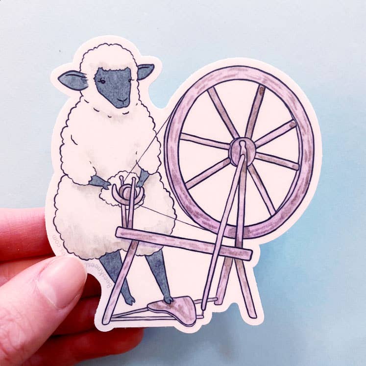 Sticker - Spinning Wheel Sheep