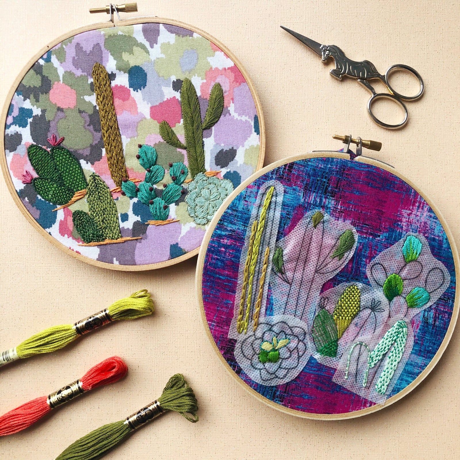 EMBROIDERY CLASS: Cactus Embroidery Basics