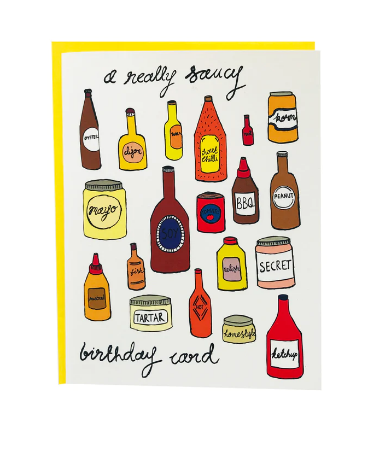 Card - A Really Saucy Birthday Card (I Must Draw)