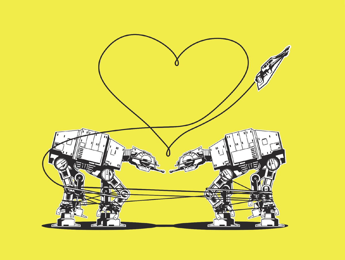 Postcard: Love AT-AT First Sight - Yellow - Ten Pack