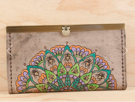 Wallet - Clutch - Bee Mandala