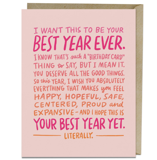 Card - Birthday - Best Year Ever