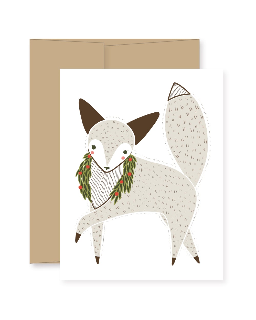 Card - Holiday Merriment Fox