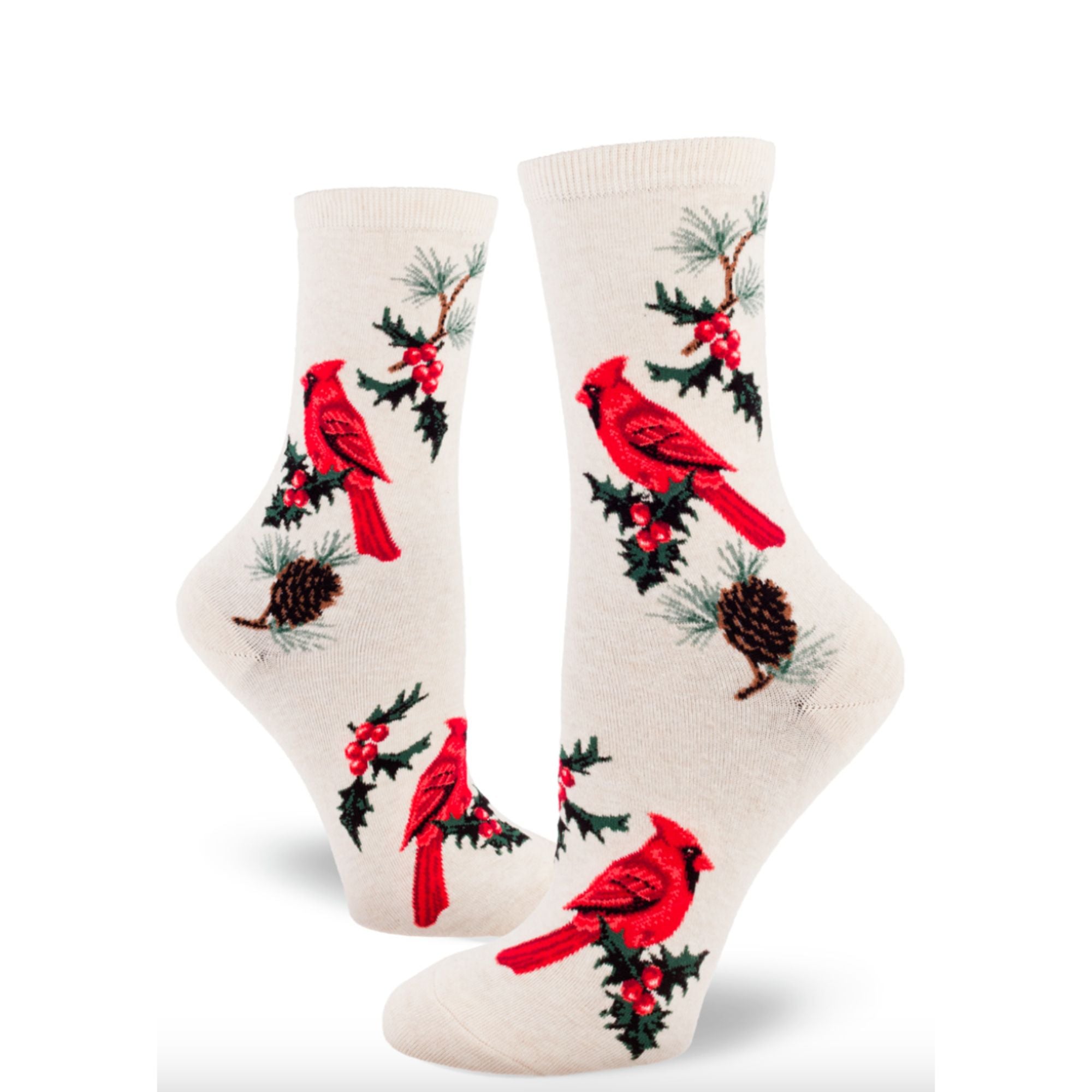 SALE Sock - Small Crew: Cardinal - Heather Cream (Mod Socks)