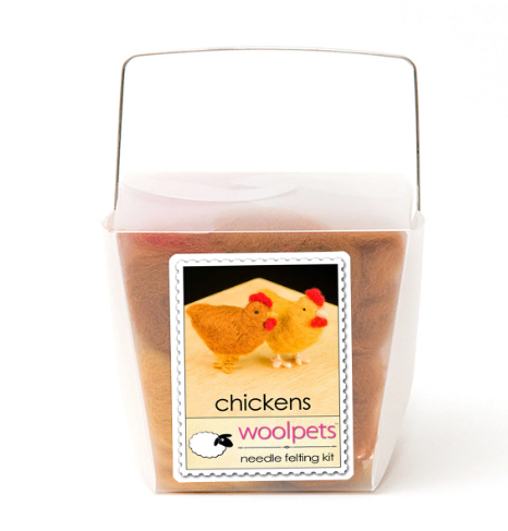 DIY - Needle Felting - Chickens (Wool Pets) Craft Kit