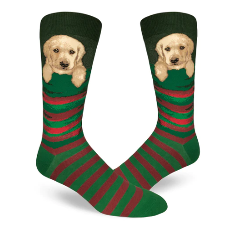 SALE Sock - Large Crew: Stocking Pupper - Spruce (Mod Socks)