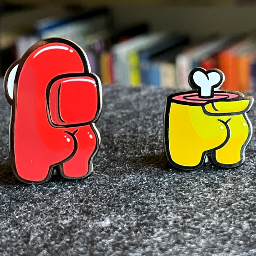 Enamel Pin Set - Among Us Butt