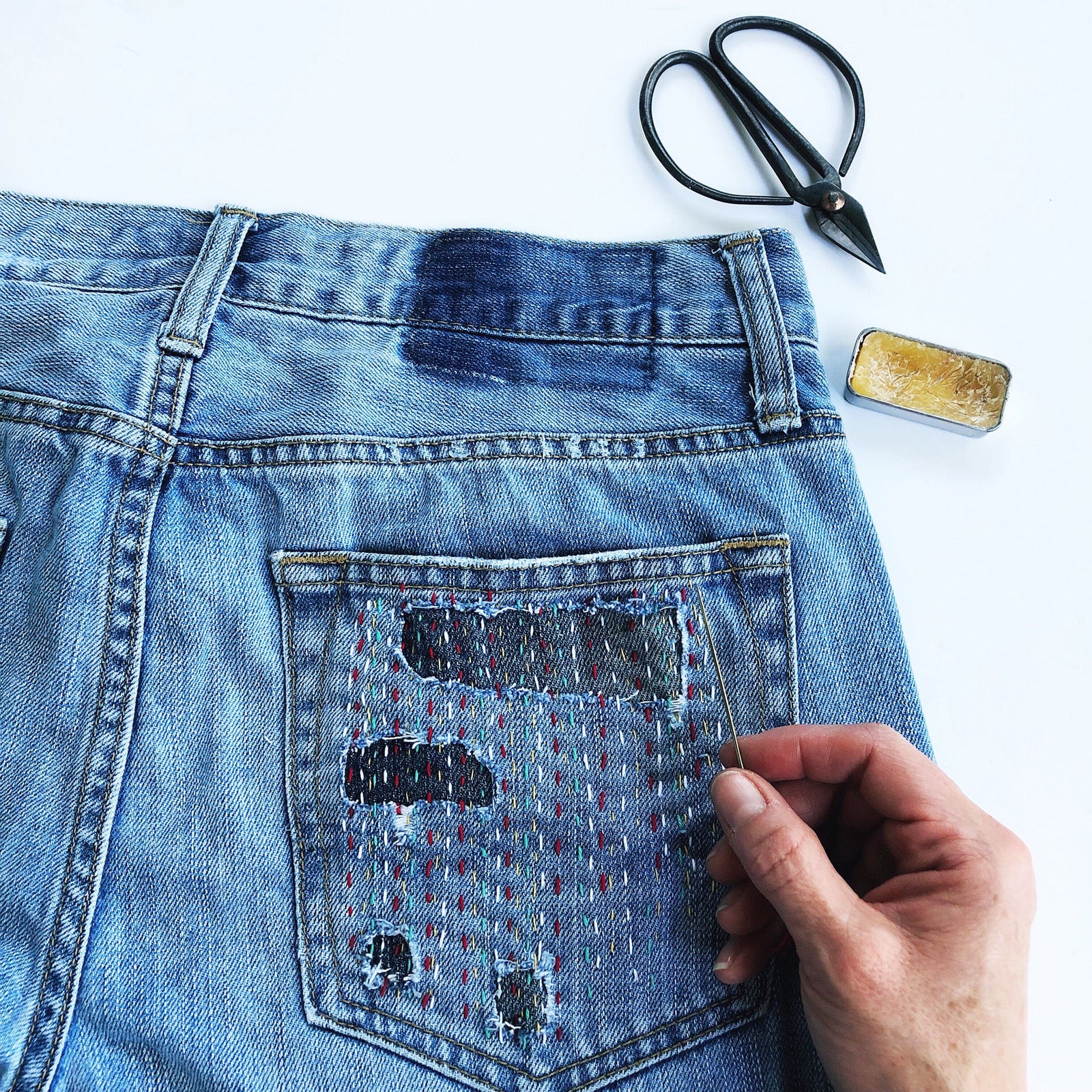 Mending Class: Sashiko Style Visible Mending