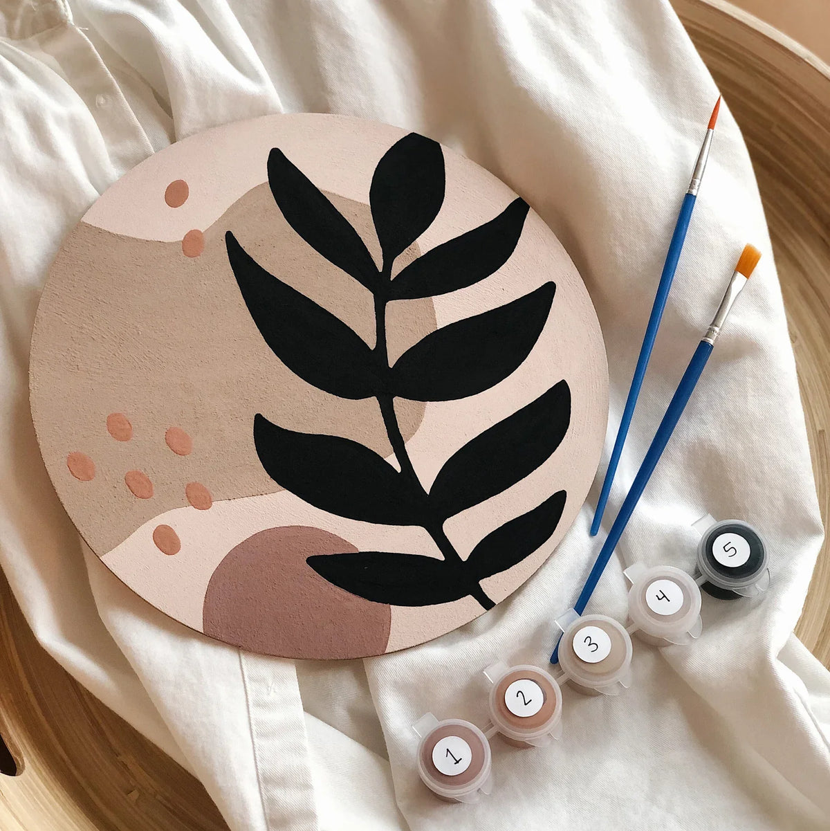 DIY - Paint By Number Kit - Abstract Leaf