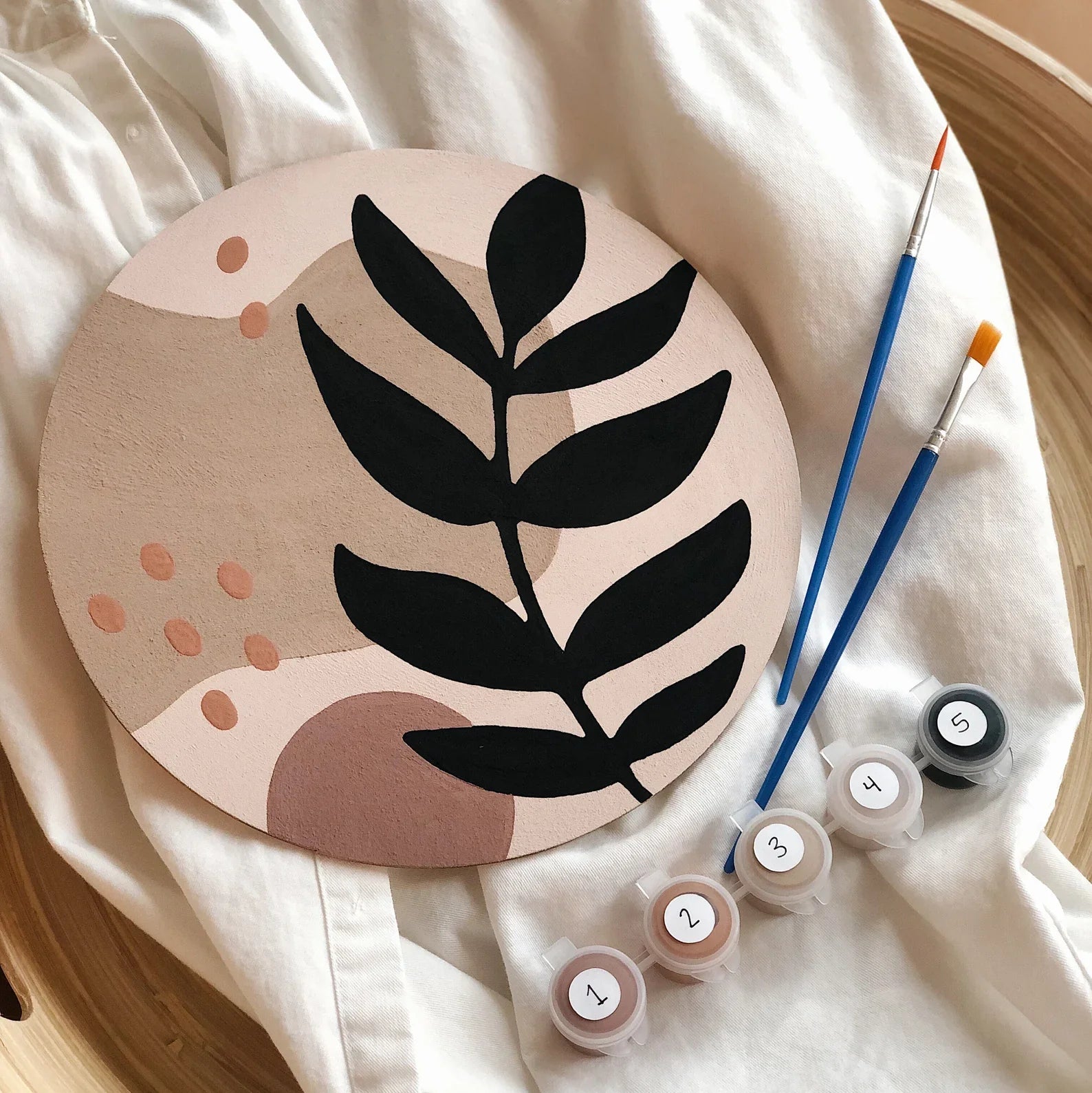 DIY - Paint By Number Kit - Abstract Leaf