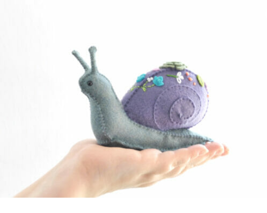 DIY - Snail - Succulent - Hand Sewing Kit