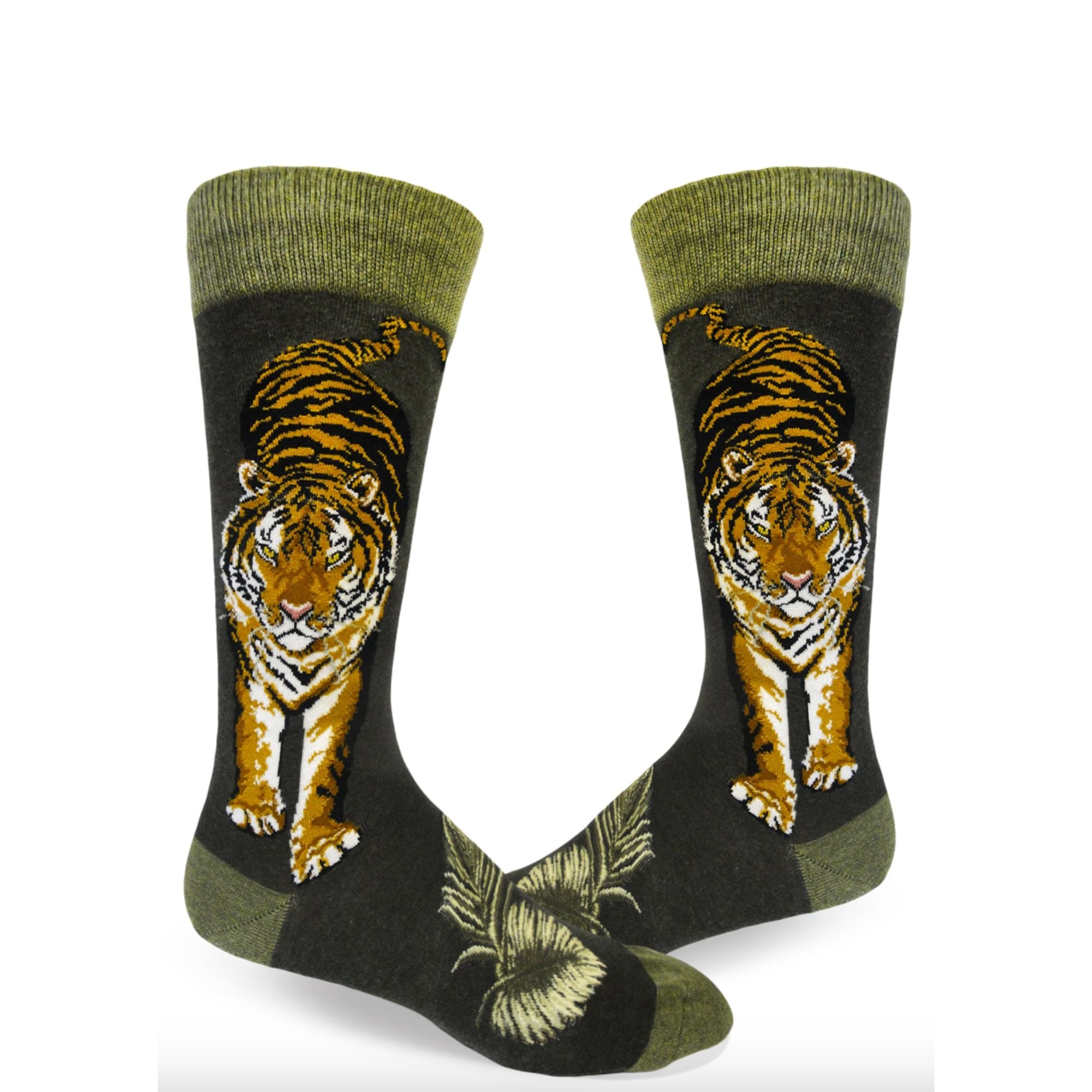 SALE Sock - Large Crew: Fierce Tiger - Heather Peat (Mod Socks)