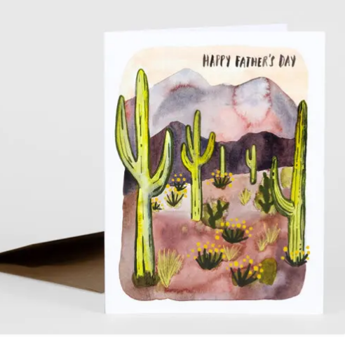 Card - Happy Father's Day Desert Cactus