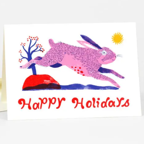 Card - Happy Holidays Rabbit