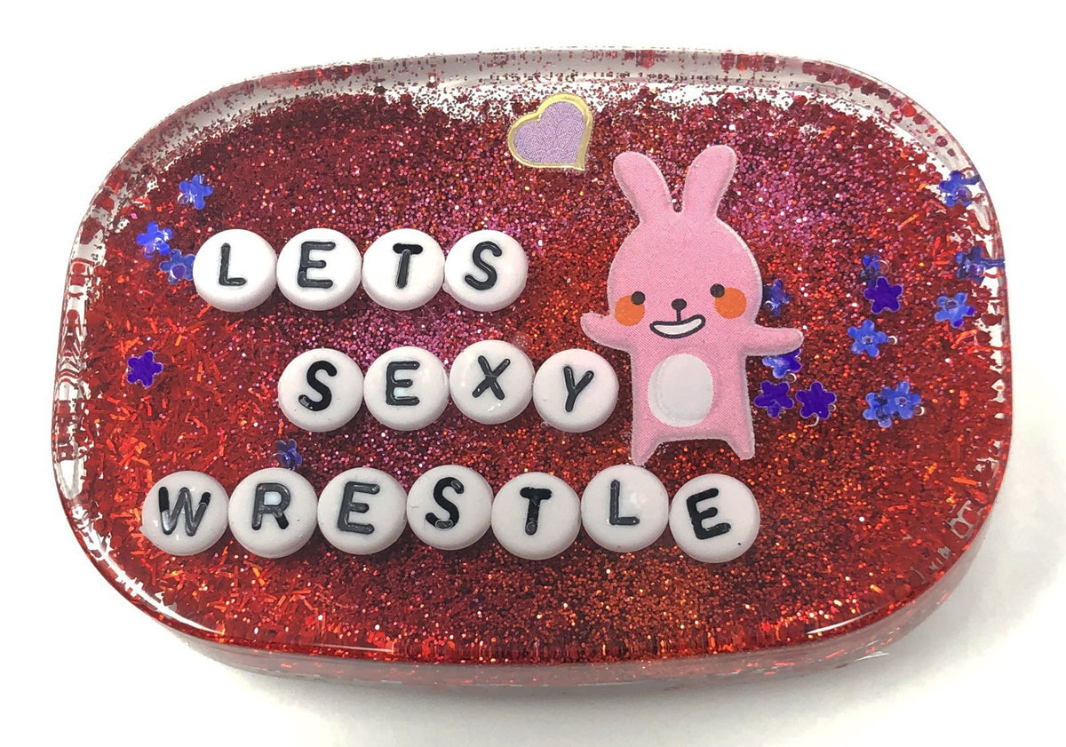 Lets Sexy Wrestle - Shower Art - READY TO SHIP