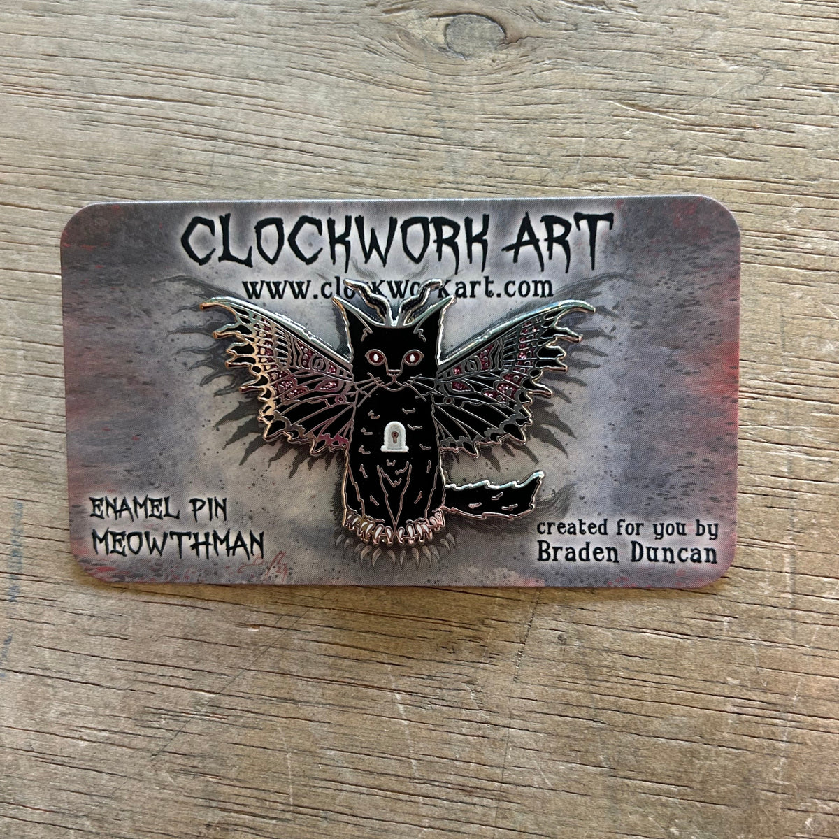 Enamel Pin - Meowthman (Clockwork Art / Braden Duncan)