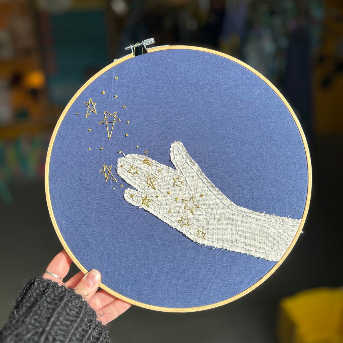 Original Art - Embroidery - Catch A Falling Star