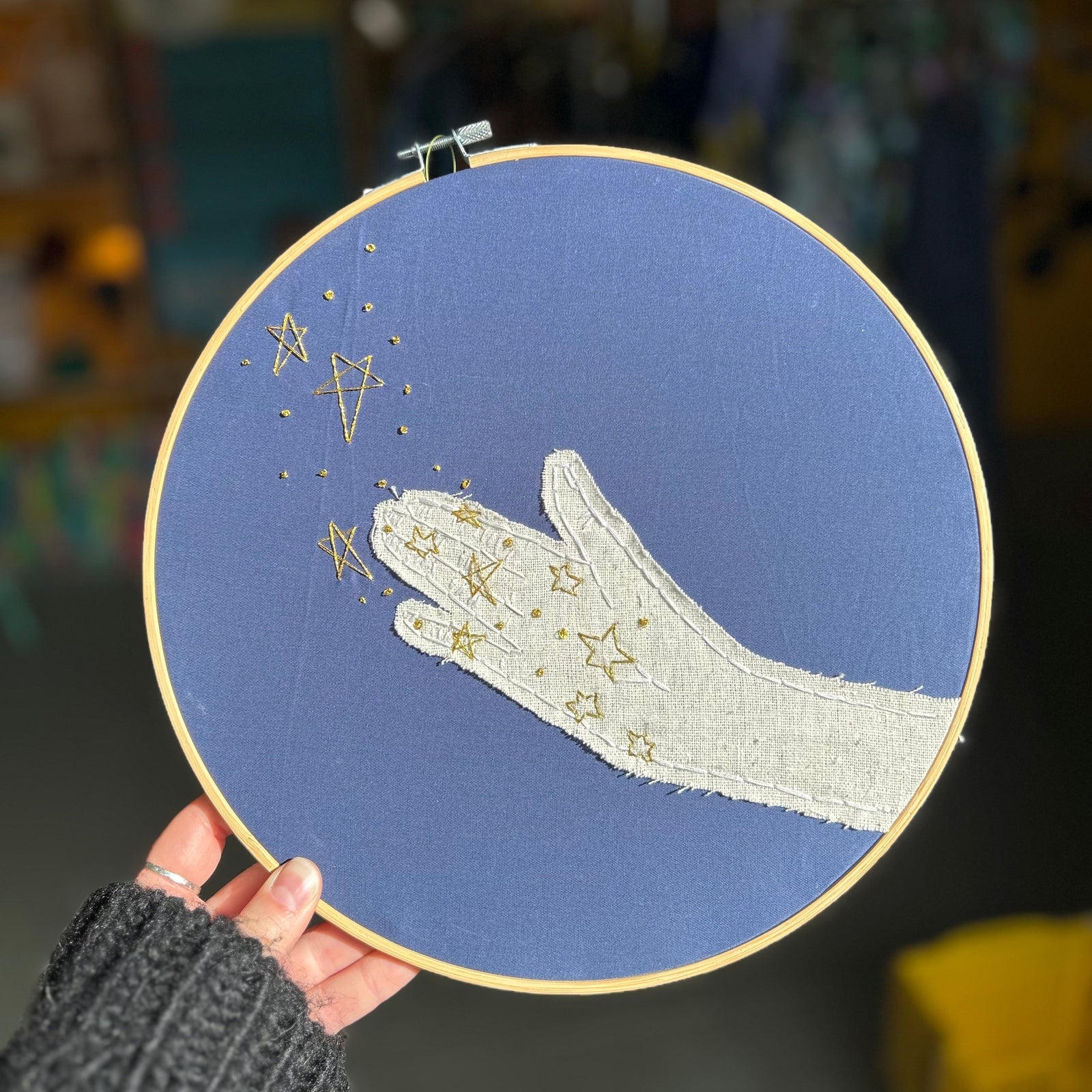 Original Art - Embroidery - Catch A Falling Star
