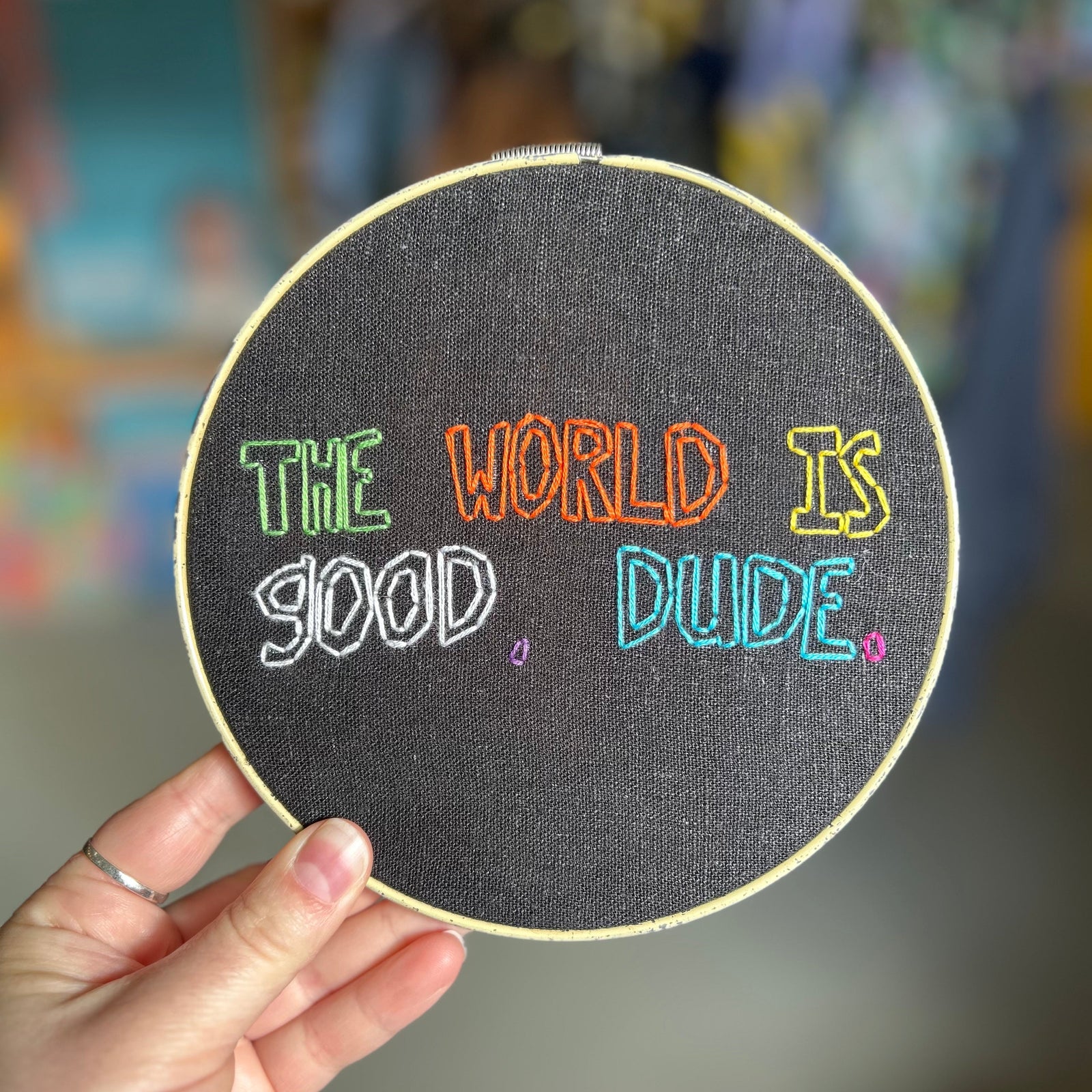 Original Art - Embroidery - The World Is Good