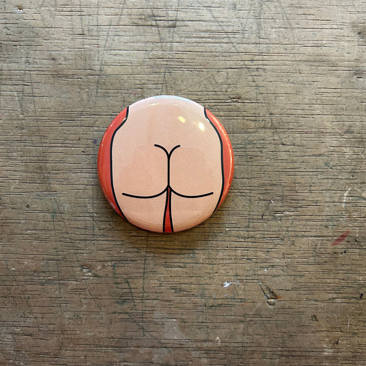 1.25" Button - 3 Pack - Butts - Various Styles