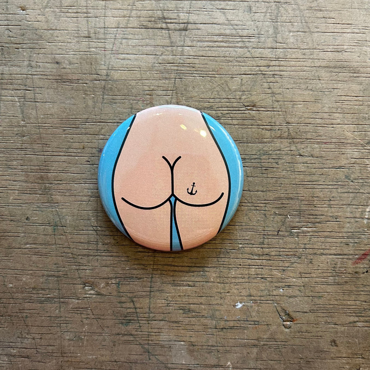 1" Button - 3 Pack - Butts - Various Styles