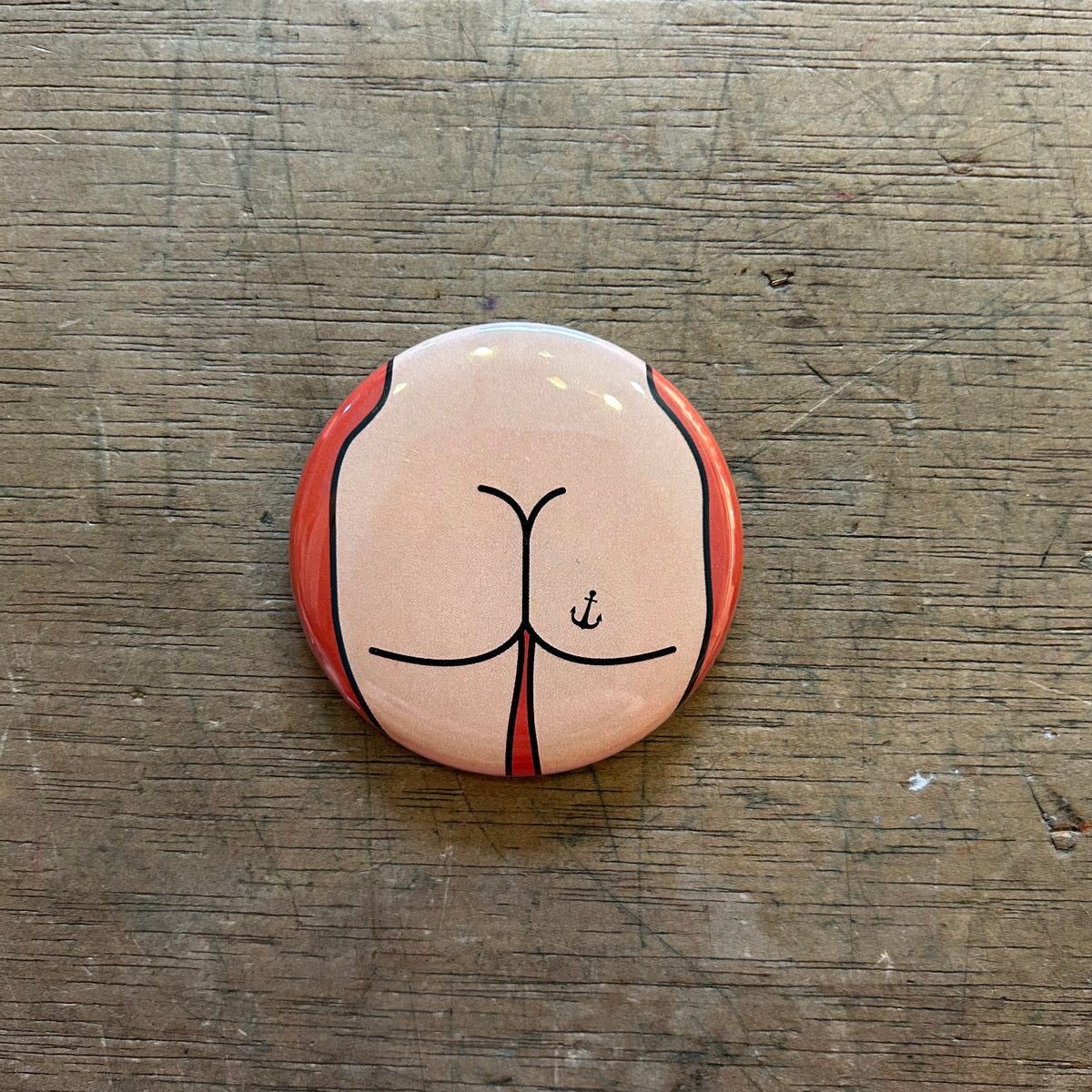 1.25" Button - 3 Pack - Butts - Various Styles