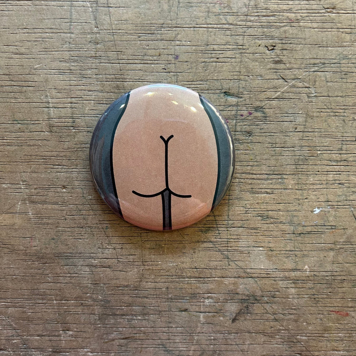 1.25" Button - 3 Pack - Butts - Various Styles